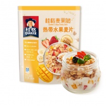 桂格（QUAKER）燕麦片 桂格麦果脆热带水果麦...