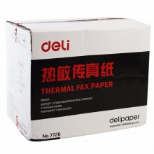 得力（deli） 7726 热敏传真纸210mm*20y 24卷/盒