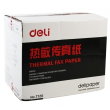 得力（deli） 7726 热敏传真纸210mm*20y 24卷/盒