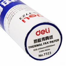 得力（deli） 7727热敏传真纸 210mm*30y 传真机纸 热敏纸 办公用品 7723(210mm*20m)单卷 #34