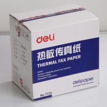 得力（deli） 7727热敏传真纸 210mm*30y 传真机纸 热敏纸 办公用品 7725(216mm*27.42m)1单卷 #34