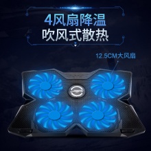 越来越酷 笔记本散热器 静音排风扇支架 电脑散热器底座14/15.6/17英寸 黑色