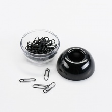 never 磁性盒装曲别针金属回形针创意文具28MM办公文具100枚/盒 黑色 28mm