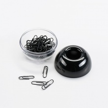 never 磁性盒装曲别针金属回形针创意文具28MM办公文具100枚/盒 黑色 28mm