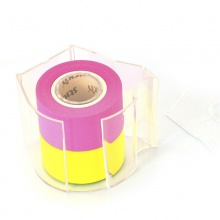 N次贴（STICKN）36540 超粘卷筒便签纸/纸胶带.附胶带座(25mm*10m)荧光洋红、黄 2卷/卡