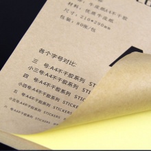 乐标 （lopal)a4不干胶标签打印纸 透明防水牛皮箱贴纸 彩色荧光激光喷墨电脑打印纸 牛皮纸 80张/包