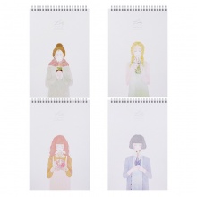 得力（deli） 73604 8K素描本16K美术绘画本 手绘画纸速写本画画彩铅图画本简约 美丽女孩 16K /本