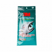 3M 丁腈耐磨涂层 劳保手套 防滑工作手套舒 适透气线棉手套 灰色 L