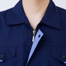 亚岩 工作服套装男士工装劳保服夏季短袖上衣透气薄款汽修工地工程服新品工服定制印字绣LOGO 浅灰色单上衣 175/XL