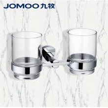 JOMOO九牧卫浴浴室五金挂件情侣玻璃双杯架刷牙...