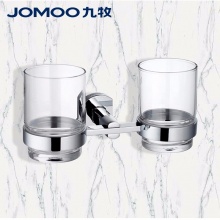 JOMOO九牧卫浴浴室五金挂件情侣玻璃双杯架刷牙漱口杯933603