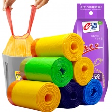 e洁 自动收口垃圾袋加厚手提式 45cm*50c...