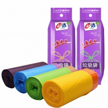 e洁 自动收口垃圾袋加厚手提式 45cm*50cm*18只*16卷实惠装 办公家用厨房