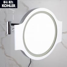 科勒（KOHLER） 欣嘉丽系列化妆镜美容镜防雾化妆镜带LED灯K-10479T K-10479T-CP(外接电源）