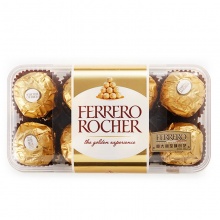 Ferrero Rocher费列罗榛果威化糖果巧克力礼盒16粒200g