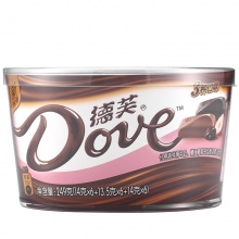 德芙Dove巧克力分享碗装 什锦牛奶榛仁葡萄干巧...