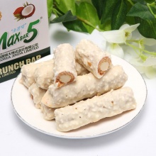 锦大 Maxbar5 椰奶夹心椰蓉巧克力棒 休闲零食糖果巧克力 盒装420g（35g*12根）