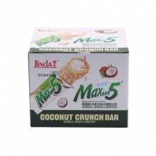 锦大 Maxbar5 椰奶夹心椰蓉巧克力棒 休闲零食糖果巧克力 盒装420g（35g*12根）