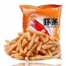 四洲 休闲零食 膨化食品 虾条 烧烤味 80g