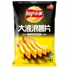 乐事（Lay’s）零食 休闲食品 大波浪薯片 香脆烤鸡翅味 70g? 百事食品