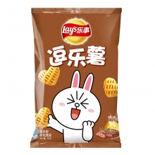 乐事（Lay’s）零食 休闲食品 逗乐薯烤肉味7...