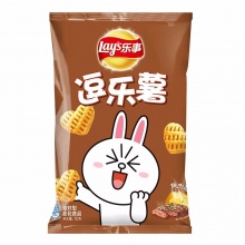 乐事（Lay’s）零食 休闲食品 逗乐薯烤肉味70克 百事食品