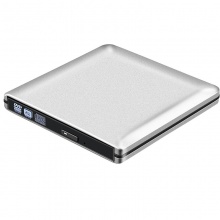 IT-CEO USB3.0外置光驱 高速移动光驱 外接移动CD DVD刻录机 笔记本外接光驱16倍速 银/铝合金款 W526