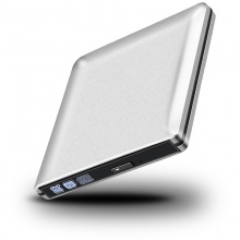 IT-CEO USB3.0外置光驱 高速移动光驱 外接移动CD DVD刻录机 笔记本外接光驱16倍速 银/铝合金款 W526