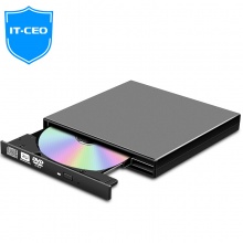 IT-CEO USB3.0外置光驱 高速移动光驱 外接移动CD DVD刻录机 笔记本外接光驱16倍速 黑/便携款 W036