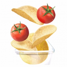乐事（Lay’s）无限薯片 零食 休闲食品 无限田园番茄味104g罐装 百事食品
