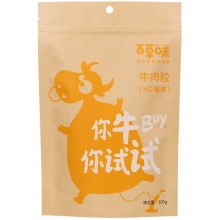 百草味 肉脯零食 牛肉粒100g/袋 肉类小吃牛肉干XO酱味