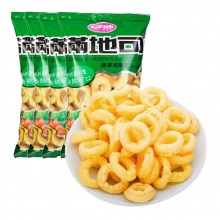 满地可 休闲零食 蔬菜鸡味圈 膨化食品 75g*4包