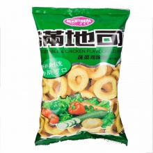 满地可 休闲零食 蔬菜鸡味圈 膨化食品 75g*4包