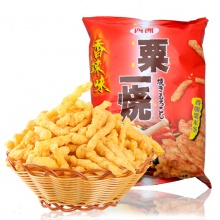 四洲 休闲零食 膨化食品 粟一烧(香辣味) 80...
