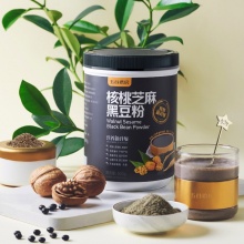 五谷磨房早餐 核桃芝麻黑豆粉奇亚籽黑藜麦五谷杂粮代餐粉黑芝麻糊600g