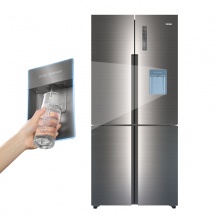 海尔（Haier）471升双变频风冷无霜十字对开门冰箱 时尚外取水Water cooler 系列 BCD-471WDEA