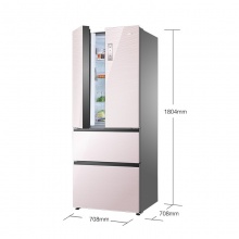 海尔（Haier）407升 双变频风冷无霜多门冰箱 珠光钢化玻璃 三档变温 TABT除菌 BCD-407WDECU1_