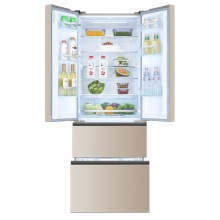 海尔（Haier）BCD-432WDVMU1 432升变频风冷无霜多门冰箱 大冷冻能力智能WIFI(手机APP控制)香槟金_