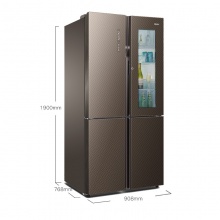 海尔（Haier）630升 变频风冷无霜多门冰箱 干湿分储 除菌保鲜 BCD-630WBGUU1 爵士棕_