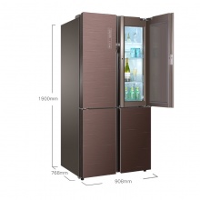 海尔（Haier）BCD-630WBGEU1 630升 变频风冷无霜多门冰箱 金棕色 干湿分储 除菌保鲜_