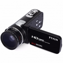 富京（FUGN）F2400S数码摄像机 高清数字专业dv 2400W像素摄录一体机 黑色