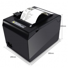 爱宝（Aibao）A-8007 厨房热敏小票打印机(黑色)票据打印80mm宽度 USB+串口+网口