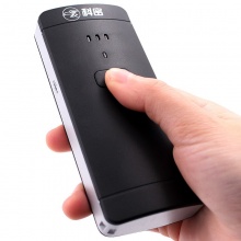 科密 EP93 一维蓝牙扫码器 便携式扫码枪快递专用条形码无线扫描枪 屏幕支付(银黑)