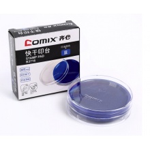 齐心（Comix）B3716 快干印台 大圆 蓝...