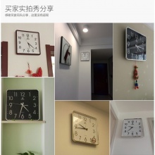 霸王 15英寸木纹边框挂钟