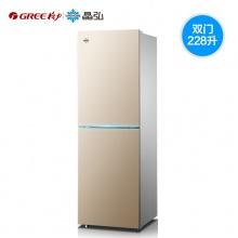 晶弘（KINGHOME）BCD-228WEC 冰箱 双门 风冷无霜 时代金 228L