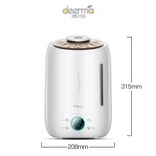 德尔玛（Deerma）DEM-F500 加湿器 5L大容量（白色）