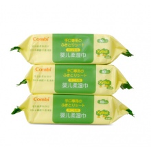 康贝（Combi）柔湿巾 手口专用婴儿 80片*3纸巾