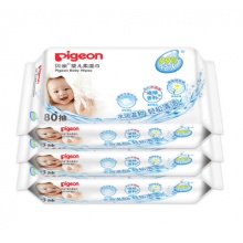 贝亲（Pigeon）PL135 婴儿柔湿巾80片装（3包）_
