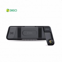 360 全面屏后视镜行车记录仪 M320 高清双录 倒车影像 停车监控 APP管理